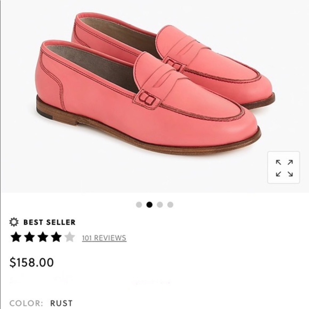 JCrew Ryan Penny Loafer Sz 9 Color Rust